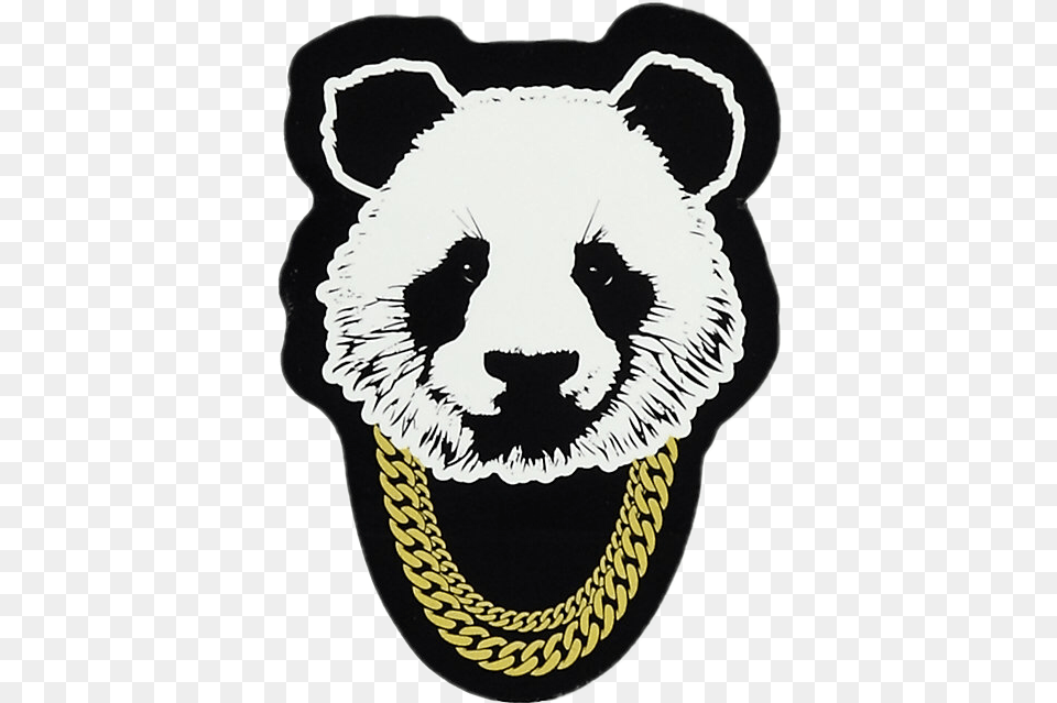 Download Black And White Poo Panda Rap Music Gold Imagenes De Trap, Stencil, Person Free Transparent Png