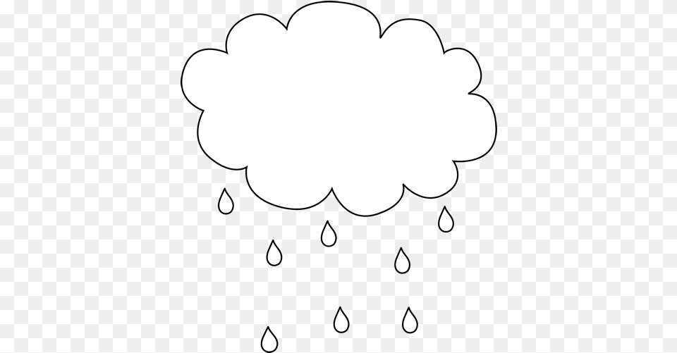 Download Black And White Rain Cloud Clipart Rain Cloud Cloud Black And White, Stencil Free Transparent Png