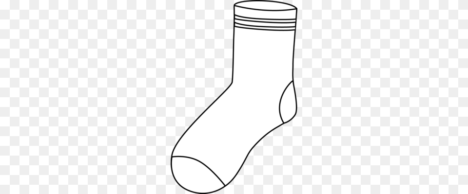 Download Black And White Sock Clip Art Clipart Sock Clip Art, Clothing, Hosiery Free Png