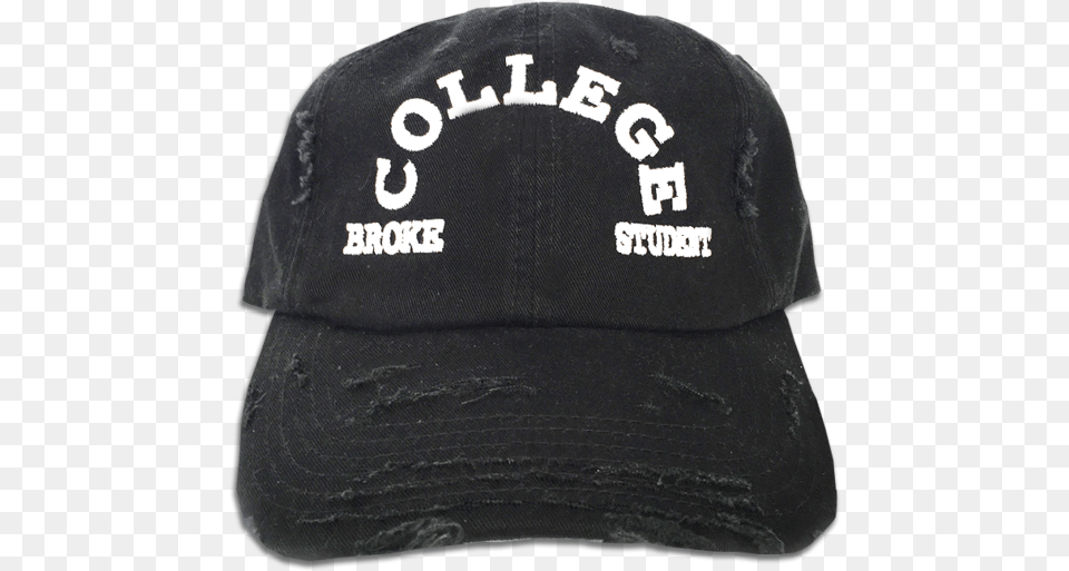 Download Black Broke College Student Cap W Rt Logo Pin Baseball Cap, Baseball Cap, Clothing, Hat Png