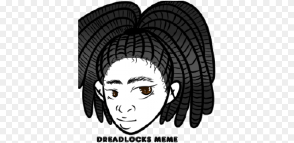 Download Black Cartoon With Dreads Illustration, Publication, Book, Comics, Person Png