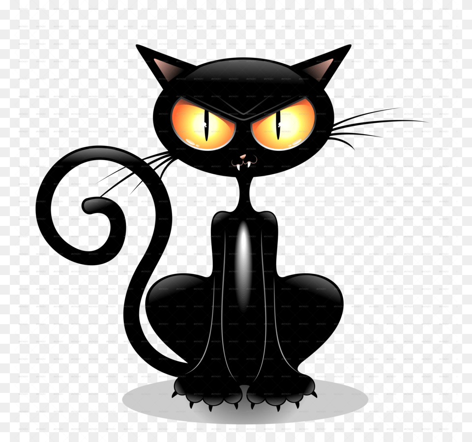 Download Black Cat Cartoon Clipart Cat Kitten Clip Art Cat, Animal, Mammal, Pet Png Image