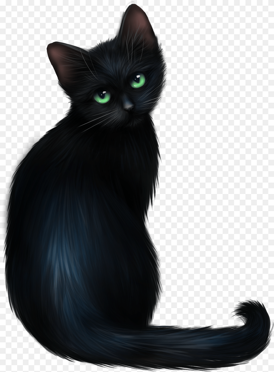 Download Black Cat Clipart Animal Black Cat Full Black Cat, Black Cat, Mammal, Pet Free Png
