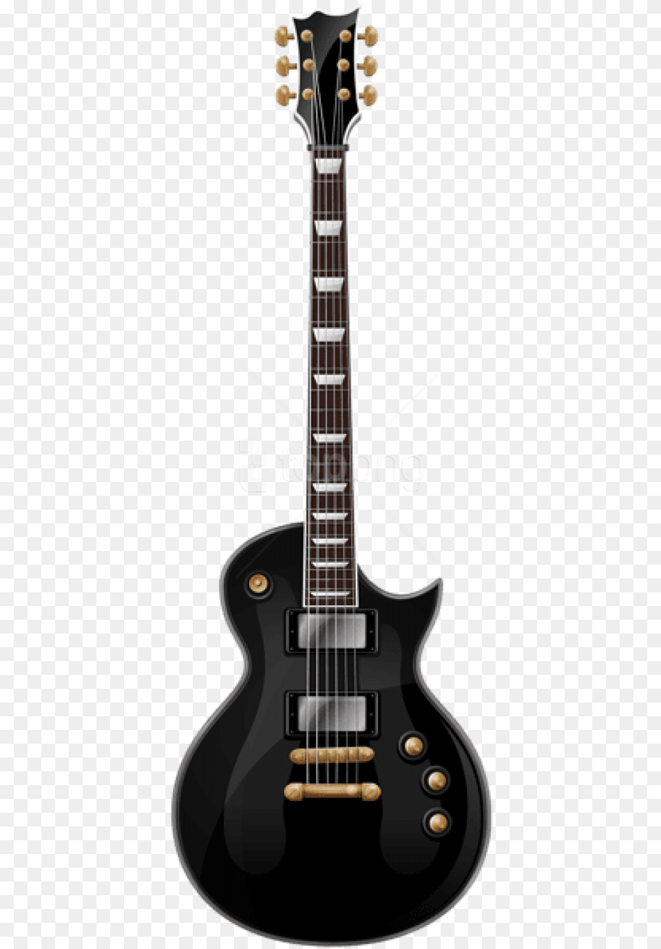 Download Black Guitar Images Background Gibson Les Paul Studio 60s Tribute Ebony, Bass Guitar, Musical Instrument Free Png