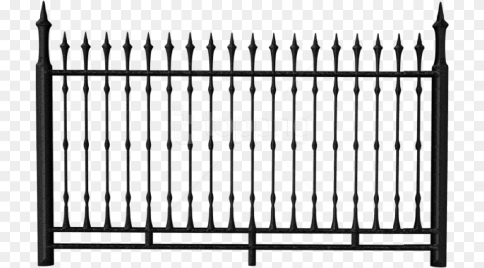 Download Black Iron Fence Clipart Iron Fence, Gate Png Image