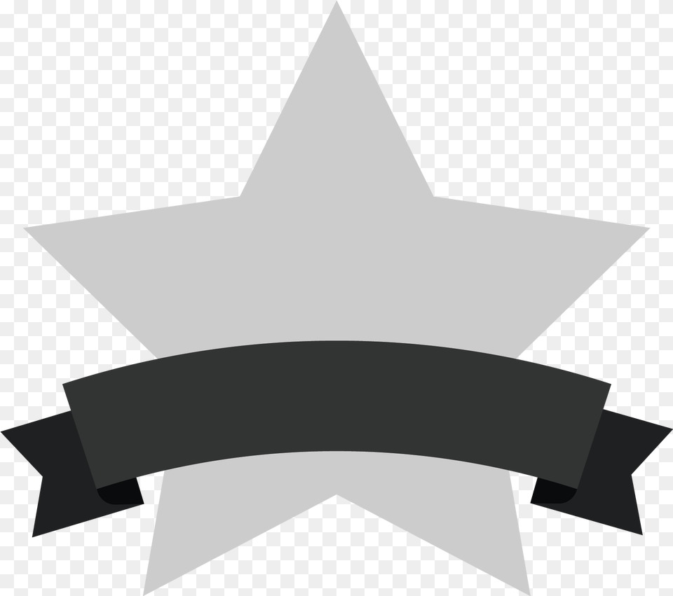 Black Ribbon Transparent Images, Star Symbol, Symbol Free Png Download