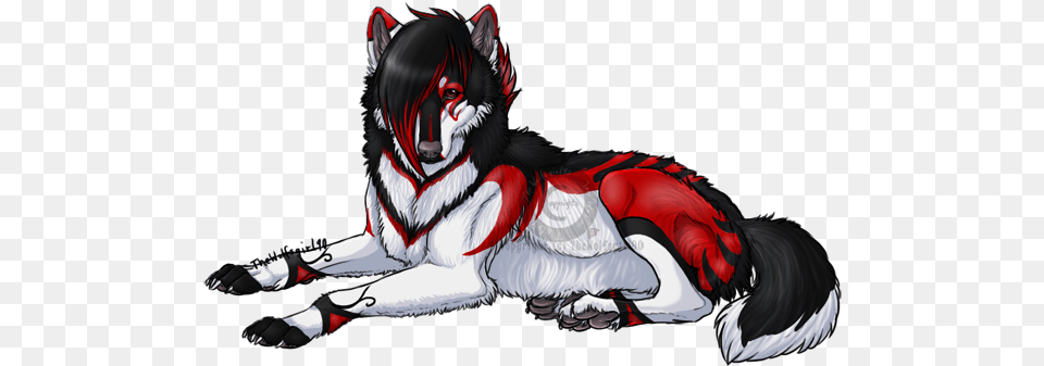 Download Black Wolf Furries Black And Red Wolf, Publication, Book, Comics, Adult Free Png