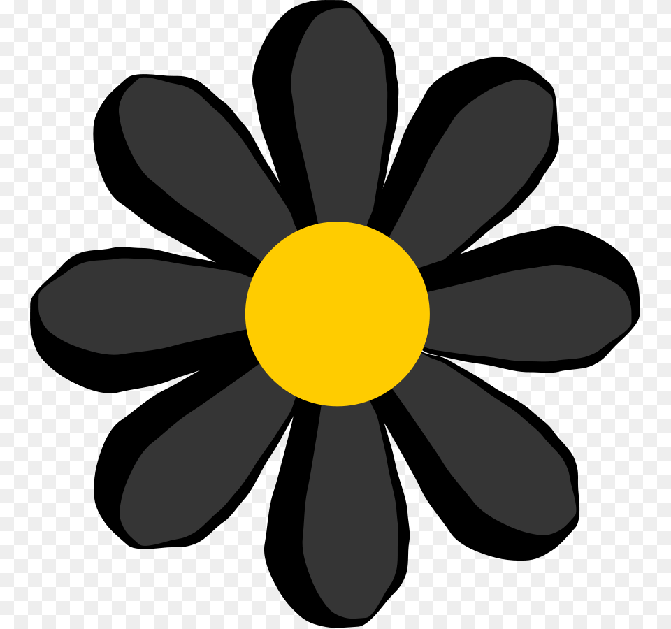 Download Black Yellow Flower Clipart, Daisy, Plant, Anemone, Petal Png