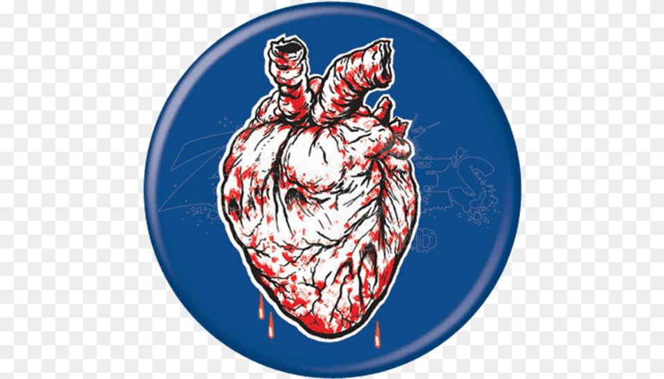 Download Bleeding Heart Zombie Button Illustration, Toy, Frisbee, Head, Person Png