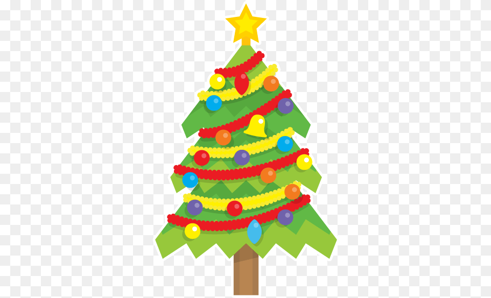 Download Blinking Christmas Trees Messages Sticker 9 Christmas Tree, Birthday Cake, Cake, Cream, Dessert Png