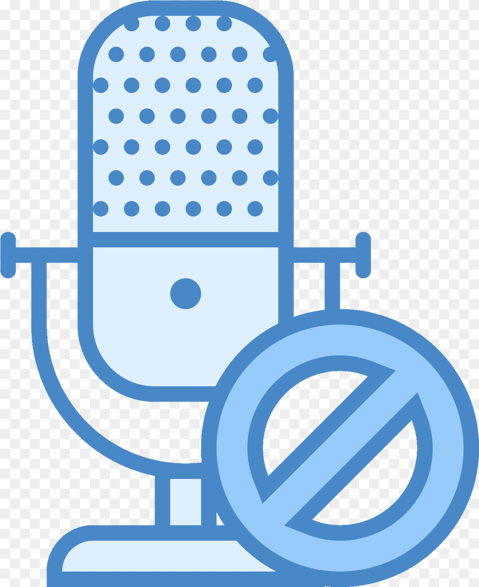 Block Microphone Icon Microphone With A Line Mute Mic Clipart, Electrical Device Free Png Download