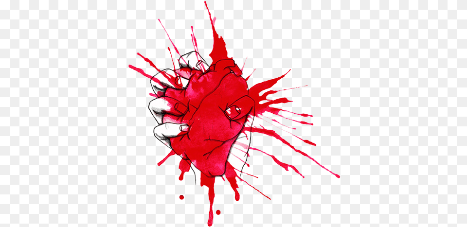 Download Blood Heart And Green Day Hand Holding Hand Holding Heart, Body Part, Person, Stain, Art Png