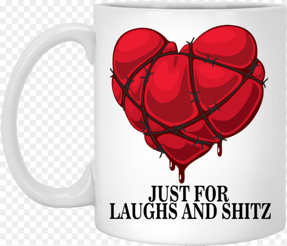 Download Bloody 11 Oz Heart Wrapped In Barbed Wire, Cup, Beverage, Coffee, Coffee Cup Free Transparent Png