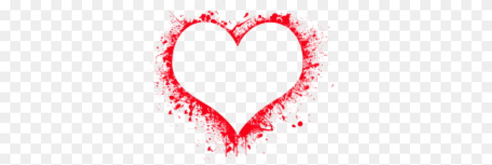 Bloody Heart Drawing Ink Splatter Heart, Light, Person Free Png Download