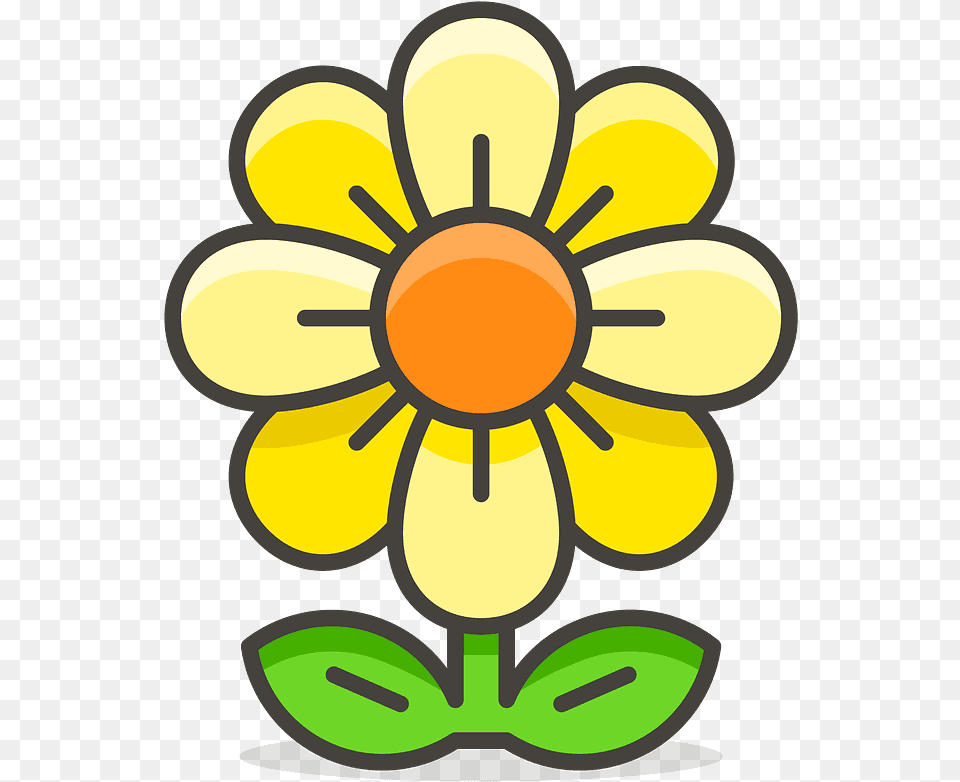 Download Blossom Emoji Clipart Vector Graphics Hd Gerbera Daisy Black And White Clipart, Flower, Anther, Plant, Anemone Free Png