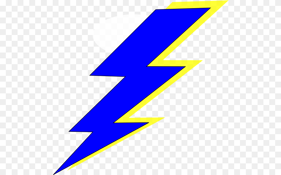 Download Blue And Yellow Lightning Bolt Full Size Thunder, Astronomy, Logo, Moon, Nature Free Png
