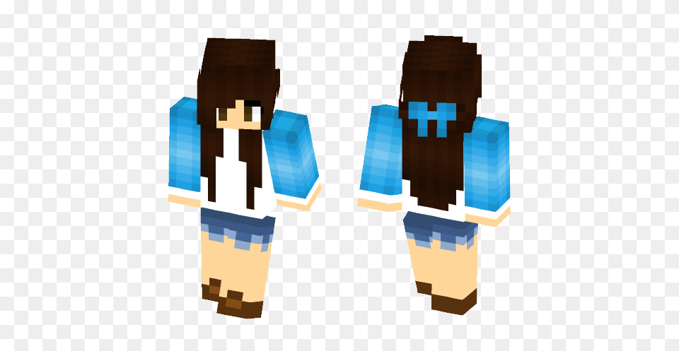 Download Blue Bow Minecraft Skin For Superminecraftskins, Person, Crowd, Audience, Debate Png