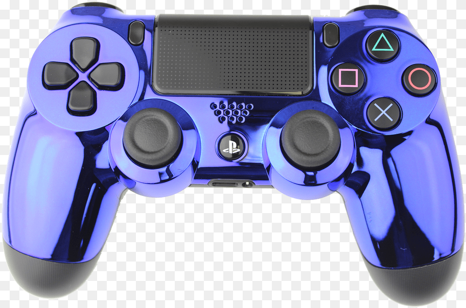 Blue Chrome Rapid Fire Playstation 4 Controller Game Controller, Electronics, Joystick, Camera Free Png Download