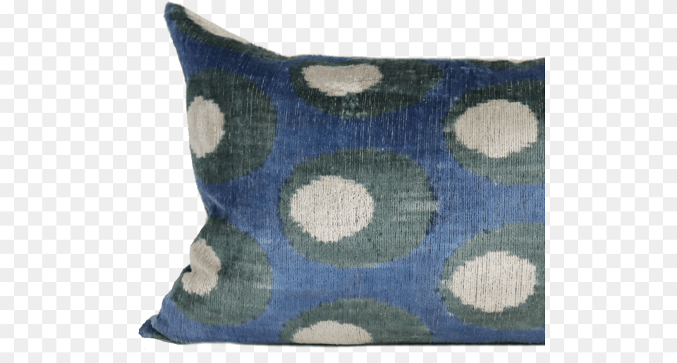 Blue Dot Velvet Ikat Cushion, Home Decor, Pillow, Animal, Bird Free Png Download