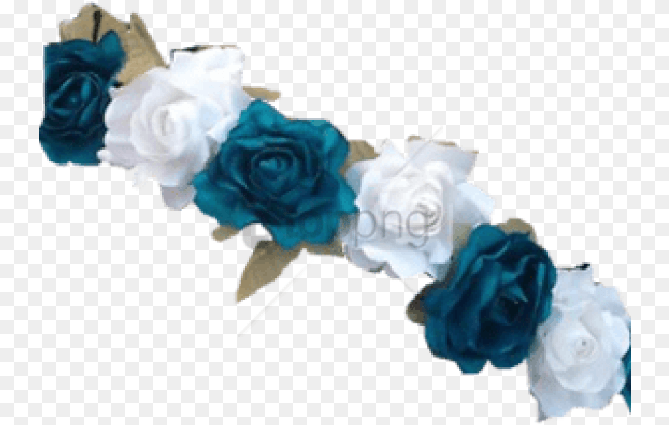 Download Blue Flower Crown Flower Crown Blue, Accessories, Rose, Plant, Flower Arrangement Png