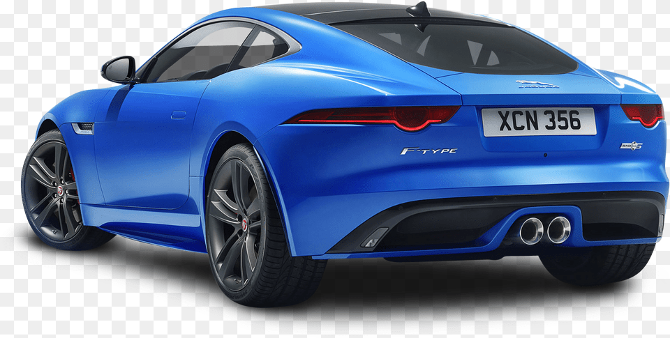 Download Blue Jaguar F Type Back View Car For Jaguar F Type Blau, Coupe, Sports Car, Transportation, Vehicle Png Image