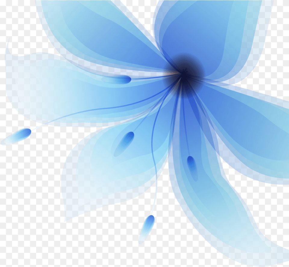 Download Blue Light Large Flower Flowers Transparent Transparent Background Light Blue Flowers, Anther, Petal, Plant, Lily Png