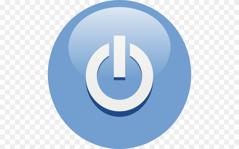 Blue Power Button Clipart, Text, Number, Symbol, Disk Free Png Download