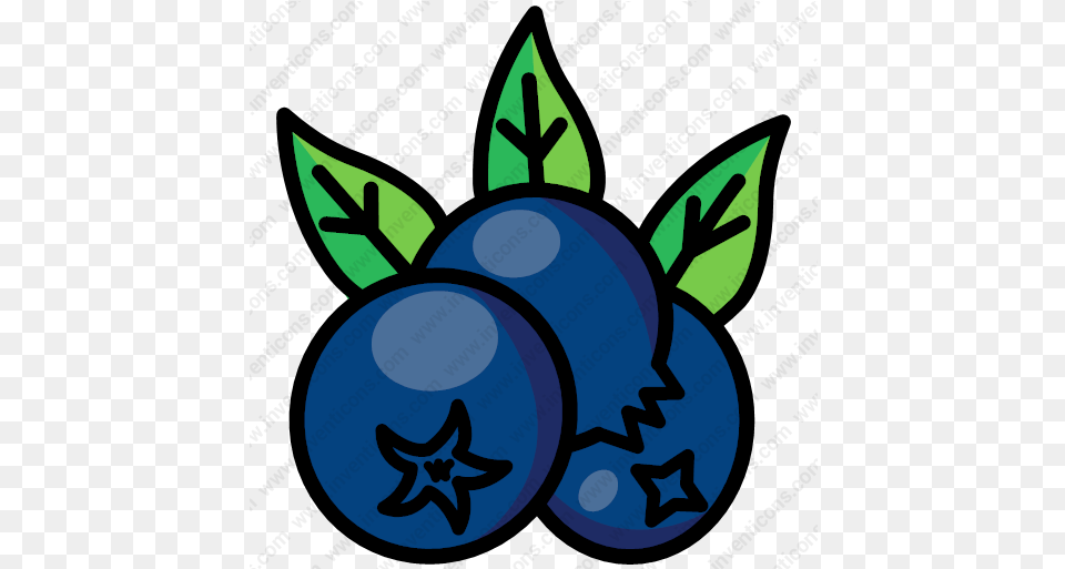 Download Blueberry Vector Icon Blueberry Fruit Icon, Berry, Food, Plant, Produce Png Image
