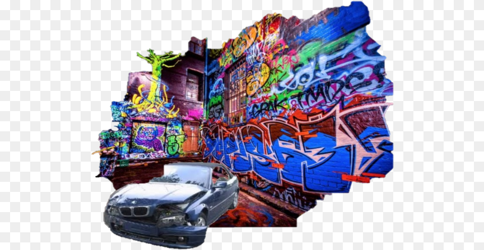 Download Bmw Hd Uokplrs Graffiti Wall Melbourne, Art, Painting, Car, Transportation Free Png