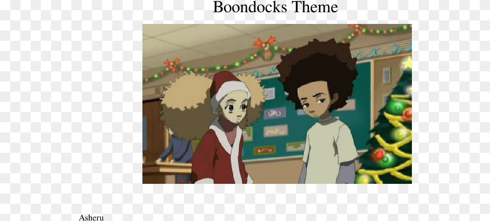 Download Boondocks Theme Sheet Music 1 Fictional Character, Baby, Person, Face, Head Free Transparent Png