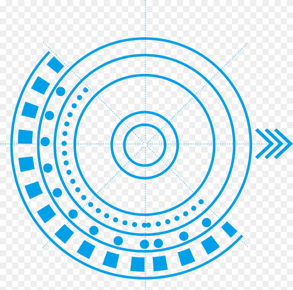 Download Borda De Tecnologia Azul Zig Zag Circle, Spiral Png Image