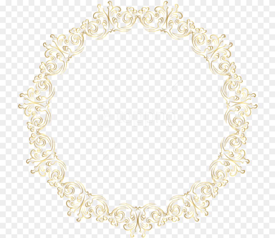 Download Border Frame Gold Clipart Photo Bordes Circulares, Chandelier, Lamp, Oval Free Png