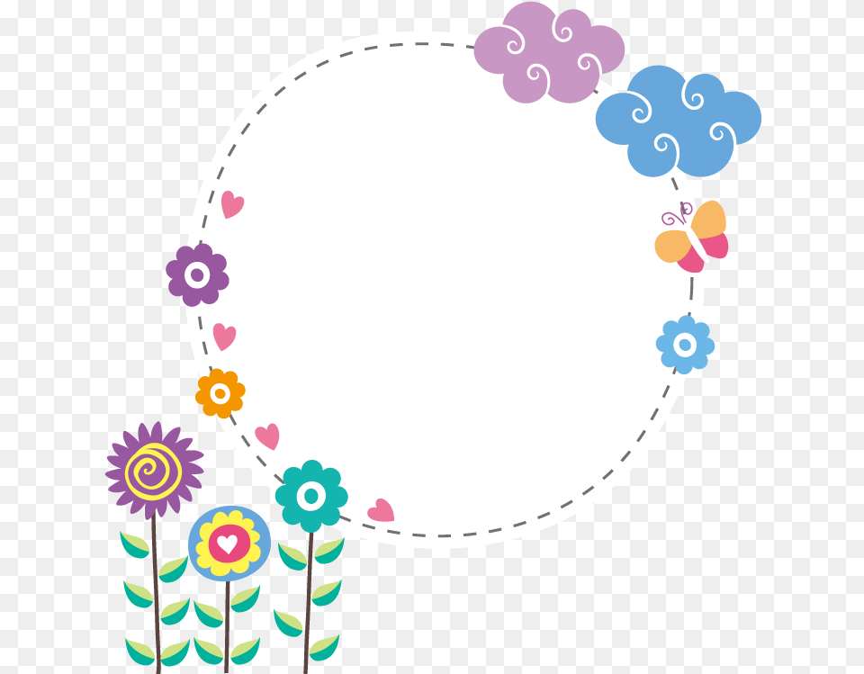 Download Border Vector Clouds Hq Image Clipart Circle, Balloon, Pattern, Art, Graphics Png
