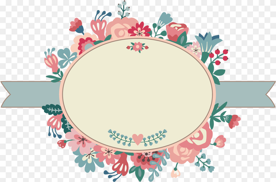 Download Border Wedding Creative Watercolor Invitation Wedding Flower Border Design, Art, Floral Design, Graphics, Oval Free Png