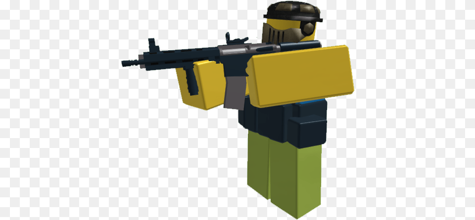 Download Borderline Player Roblox Noob With Gun, Firearm, Rifle, Weapon Free Png