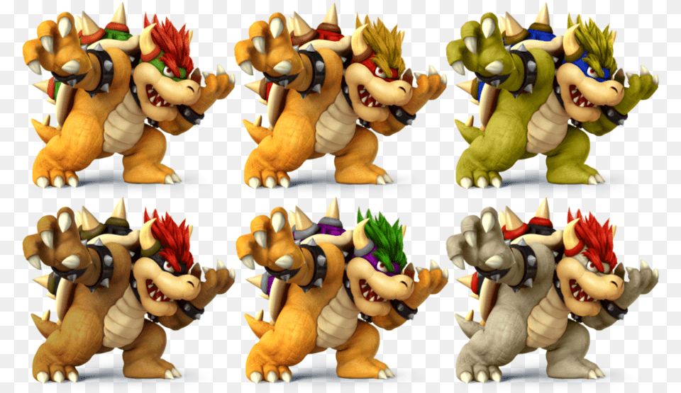 Download Bowser Super Smash Bros Personality One Sides Bowser Skins Smash, Figurine, Toy, Baby, Person Png Image