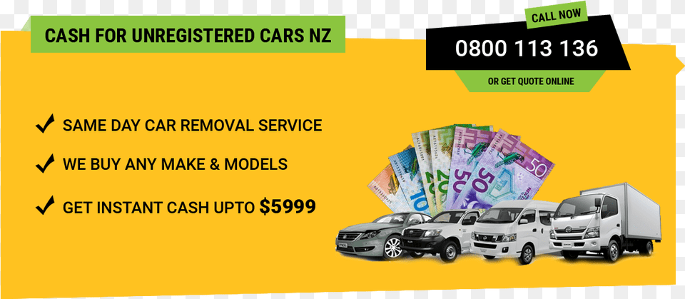 Download Broken Car Removals Car, Advertisement, Poster, Vehicle, Transportation Free Transparent Png