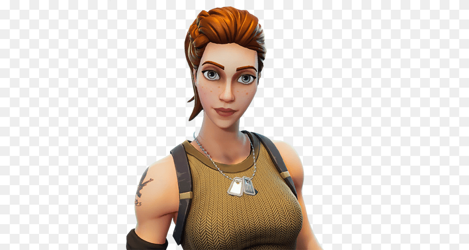 Brown Hair Royale Game Figurine Fortnite Battle Hq Tower Recon Specialist Fortnite, Adult, Female, Person, Woman Free Png Download