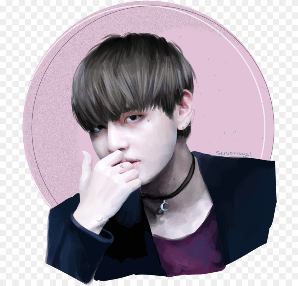 Download Bts V Fanart Bts V Go Fanart, Portrait, Photography, Person, Head Free Png