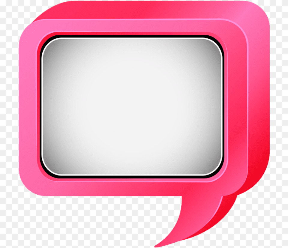 Download Bubble Speech Pink Clipart Television Set, Computer Hardware, Electronics, Hardware, Monitor Png Image