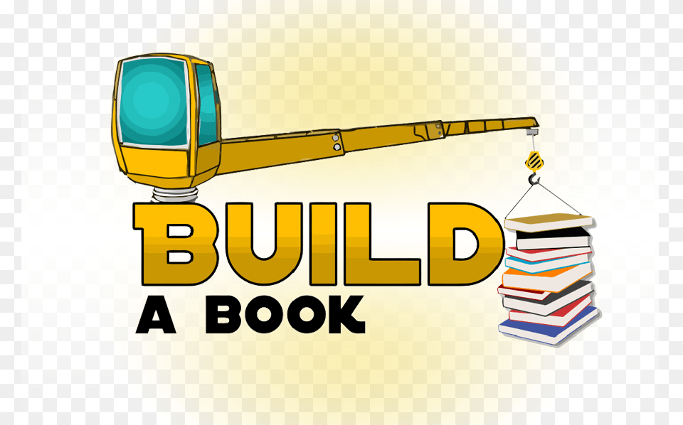 Build A Book Clipart Book Logo Clip Art Yellow Product, Construction, Construction Crane, Electronics, Screen Free Png Download