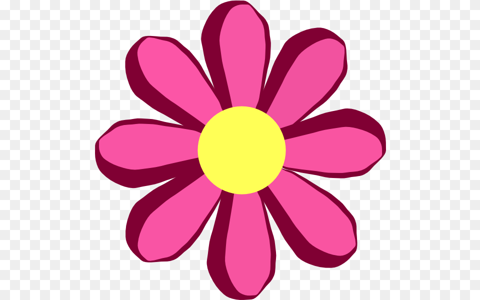 Bunga Warna Pink Animasi Hd Uokplrs Green Clipart Flower, Daisy, Petal, Plant, Anemone Free Png Download