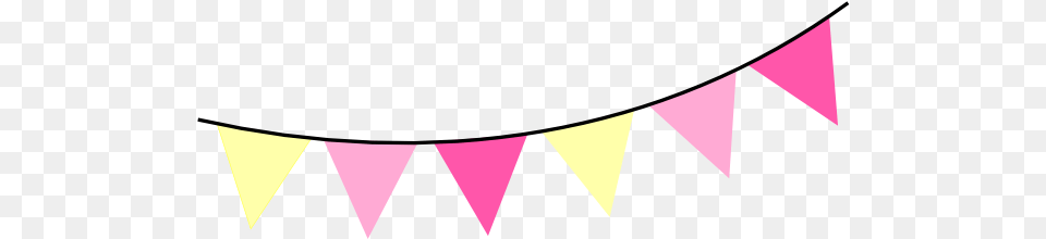 Bunting Banner Clipart Pink And Yellow Bunting, Triangle Free Png Download