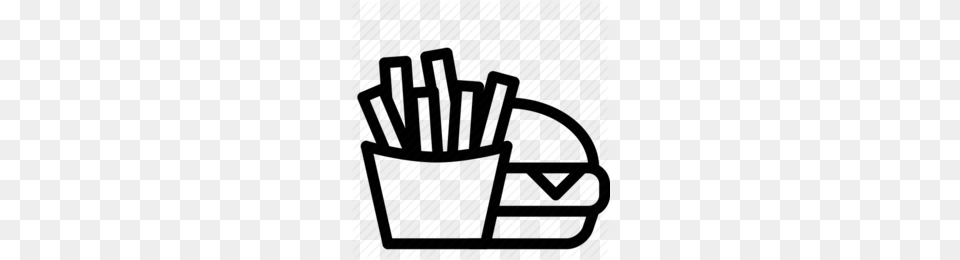 Download Burger And Fries Icon Clipart Hamburger French Fries Clip Art, Helmet, American Football, Football, Person Png