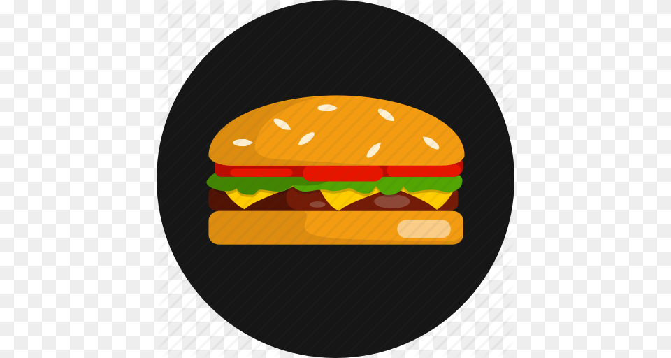 Burger Flat Icon Clipart Cheeseburger Hamburger Clip, Food Free Png Download