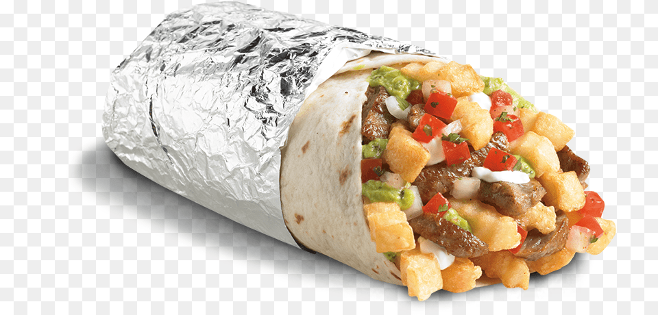 Download Burrito Transparent Background Del Taco Cali Steak And Guac, Food, Hot Dog Png Image