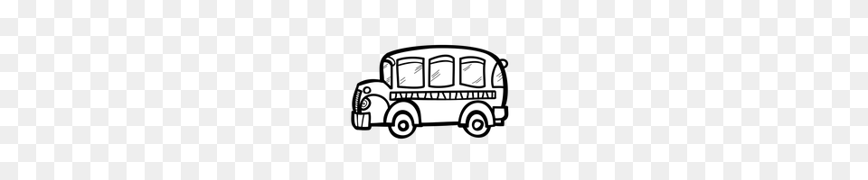 Download Bus Black And White Com Hd Photo Clipart, Transportation, Vehicle, Van, Car Free Png