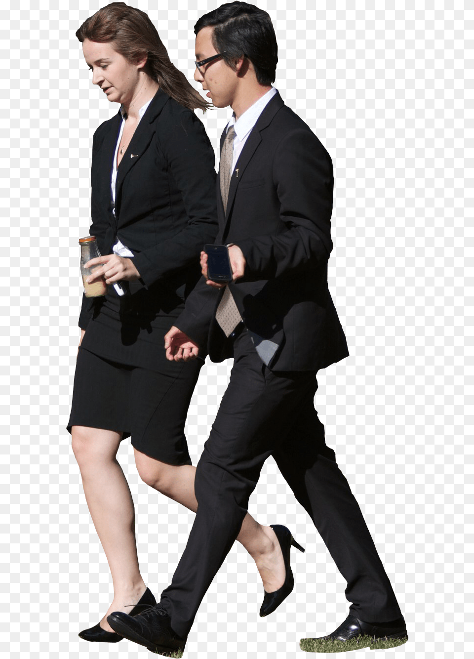 Download Business People Clipart Business People Walking, Formal Wear, Blazer, Clothing, Coat Png
