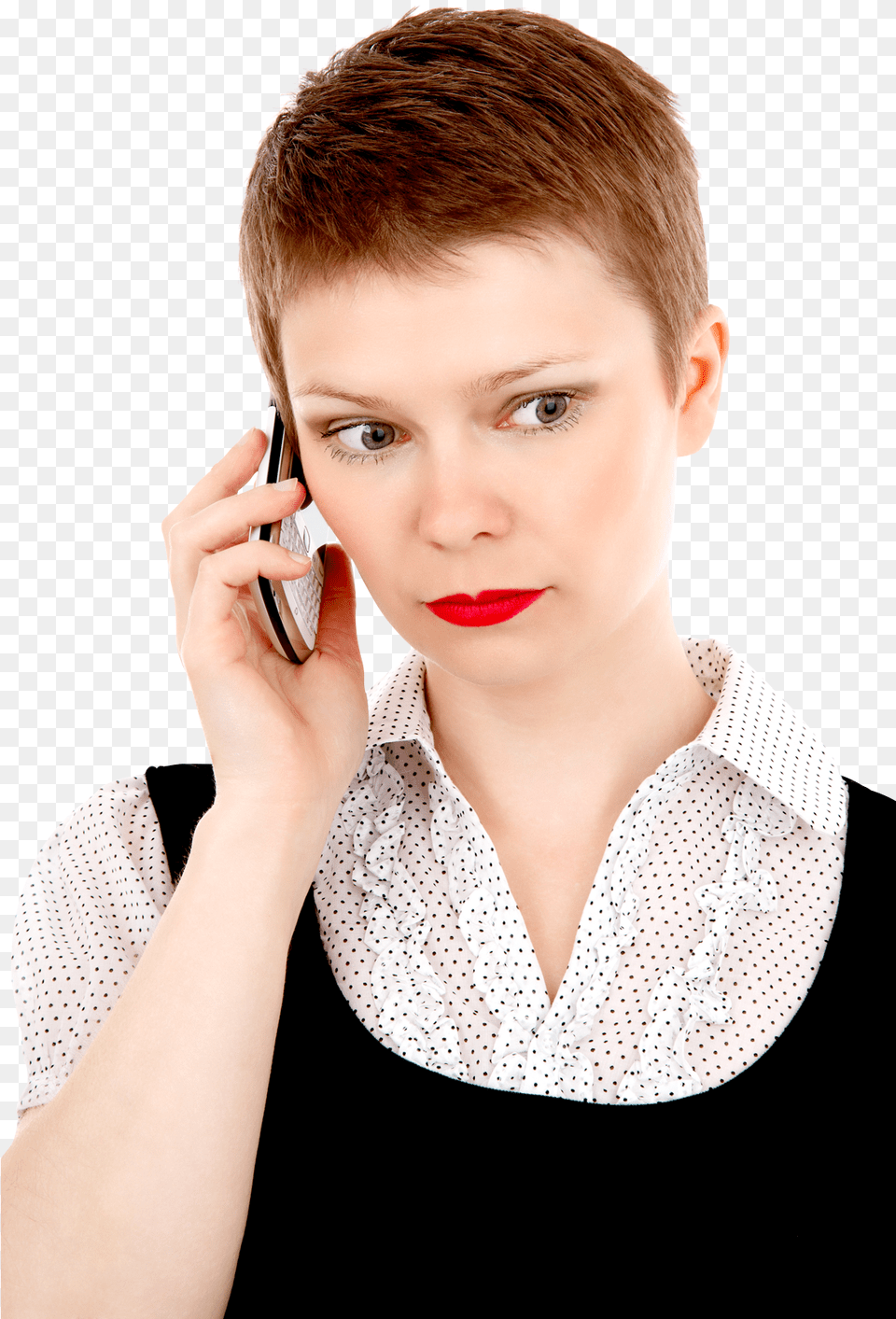 Download Business Woman Business Woman With Phone, Photography, Portrait, Electronics, Face Free Transparent Png
