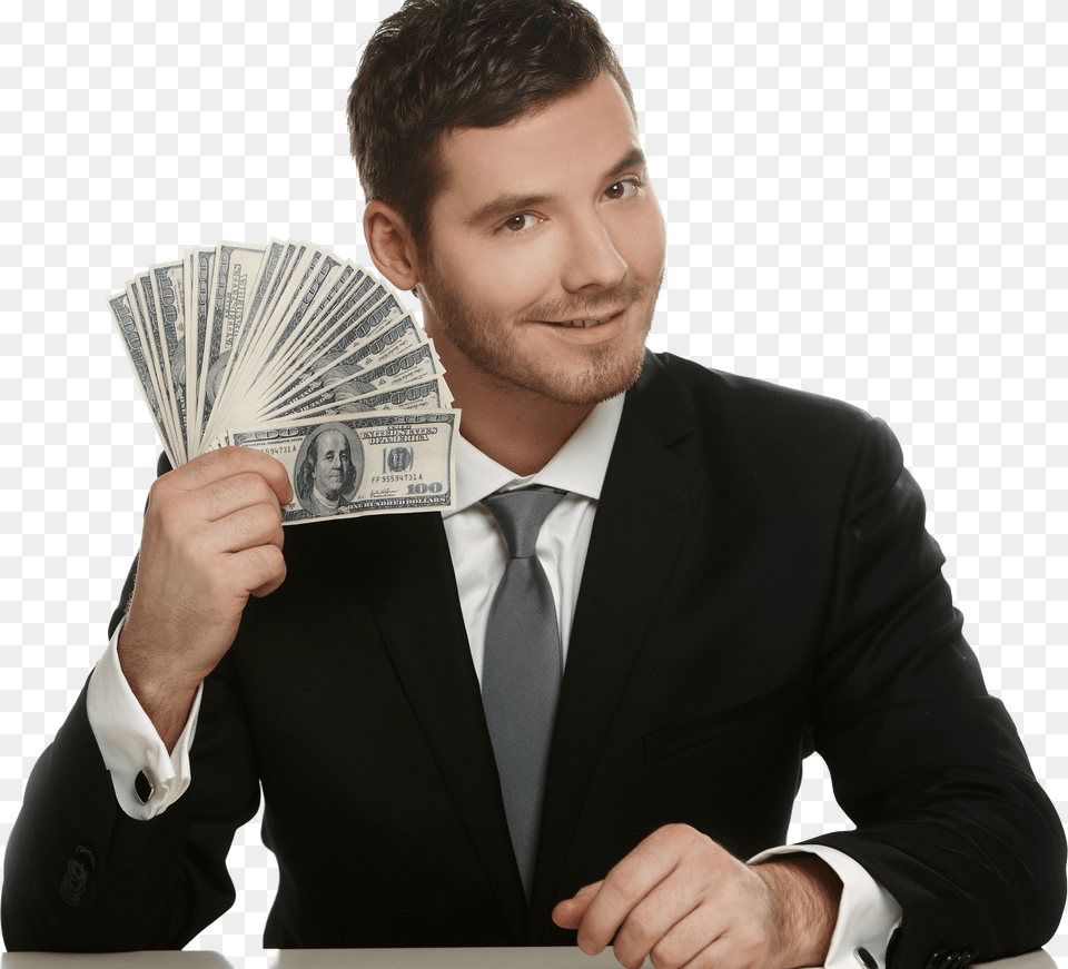 Download Businessman Photo Images And Clipart Man With Money, Clothing, Suit, Formal Wear, Adult Free Transparent Png